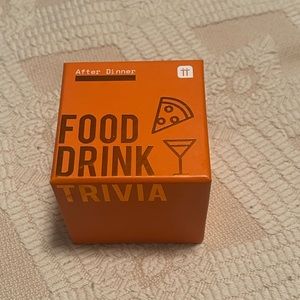 After dinner food and drink trivia game